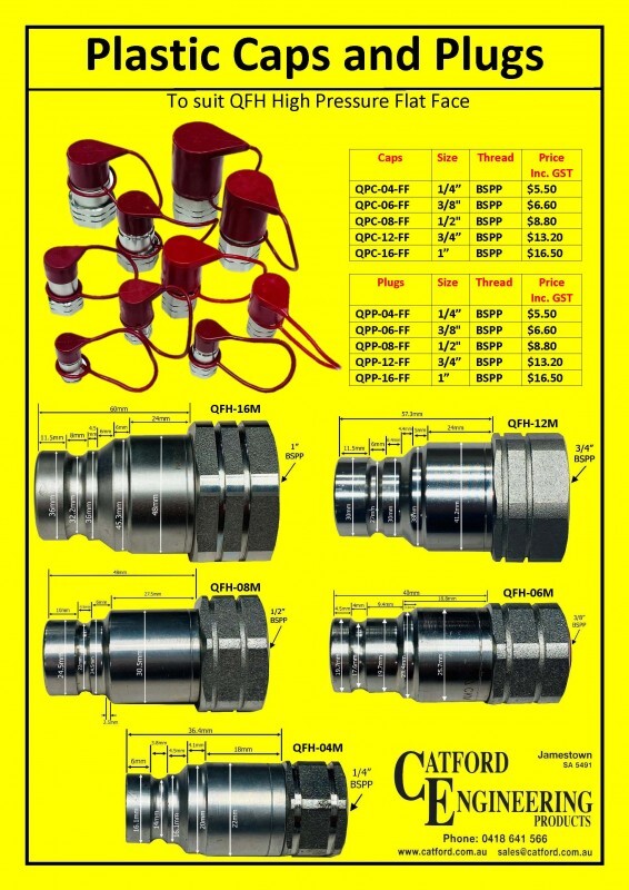 Caps and Plugs suit QFH High Pressure Flat Face 1961